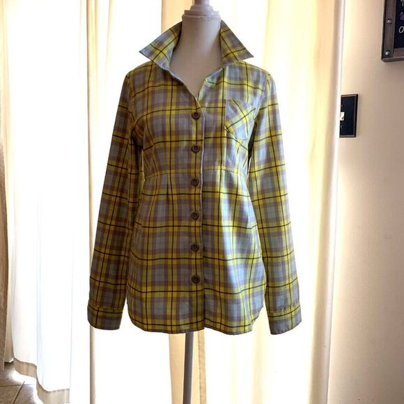 Long multi chain,gold tones, peridot like bead, EUC, vintage, fashion jewellery - Picture 4 of 16